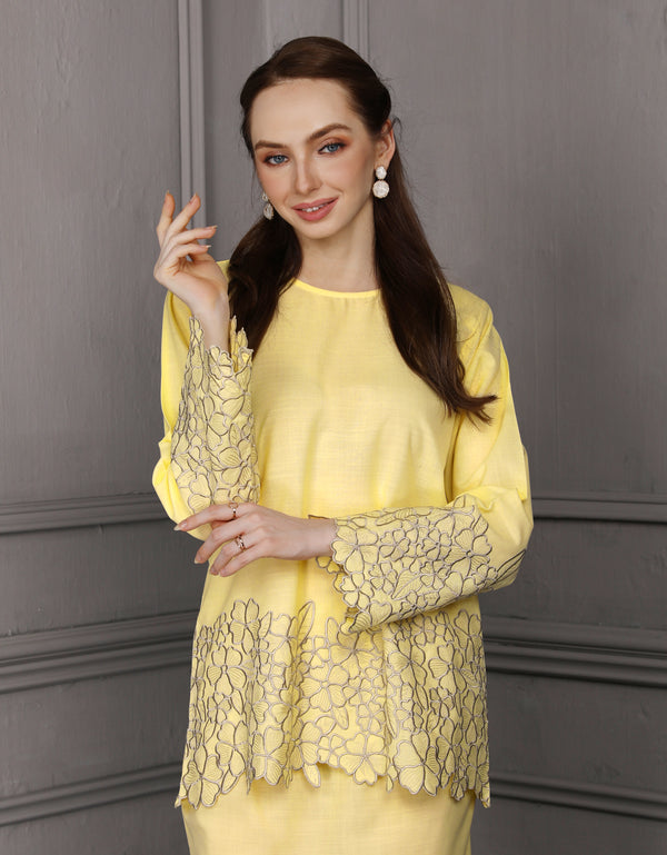 BAJU KURUNG KEDAH EMBUN (SWEET YELLOW)